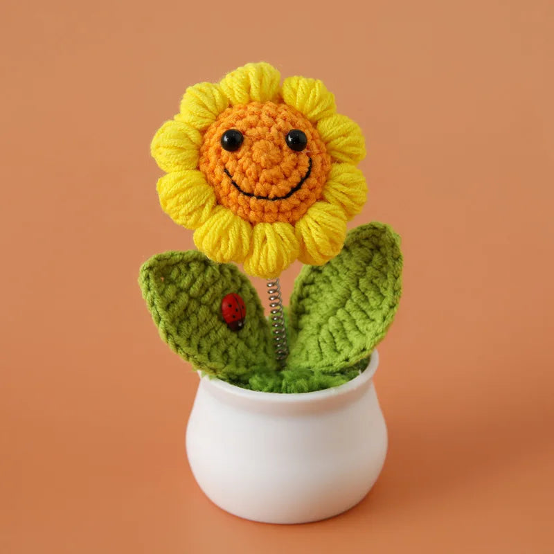 You Did It Crochet Potted Flower