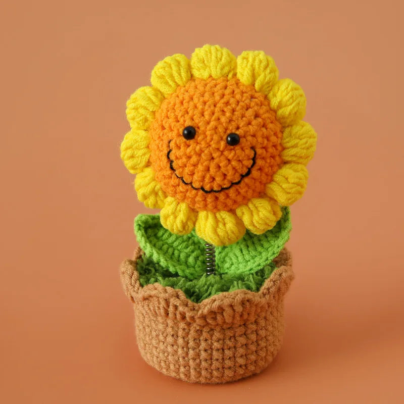 You Did It Crochet Potted Flower