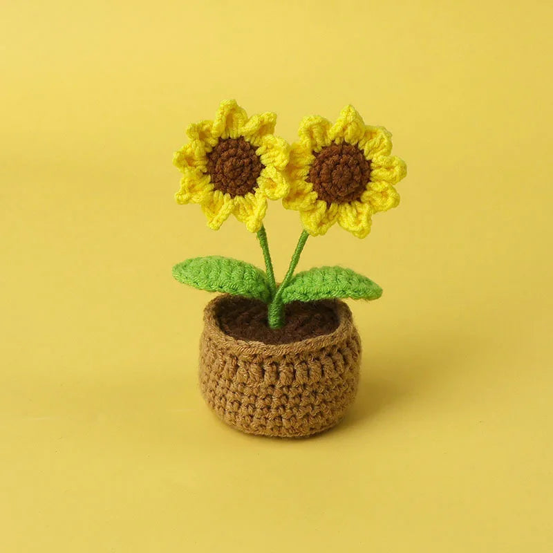 You Did It Crochet Potted Flower