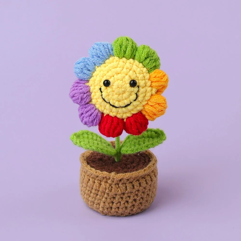 You Did It Crochet Potted Flower