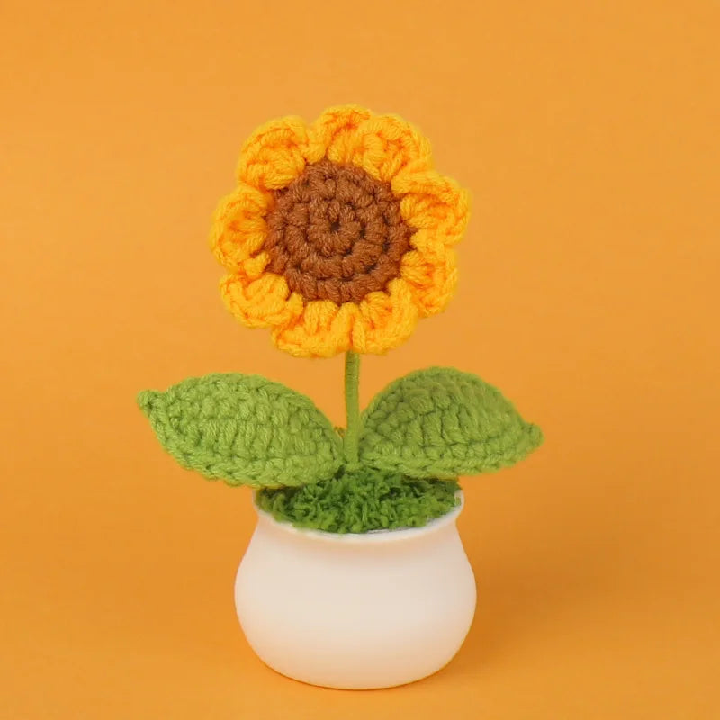 You Did It Crochet Potted Flower