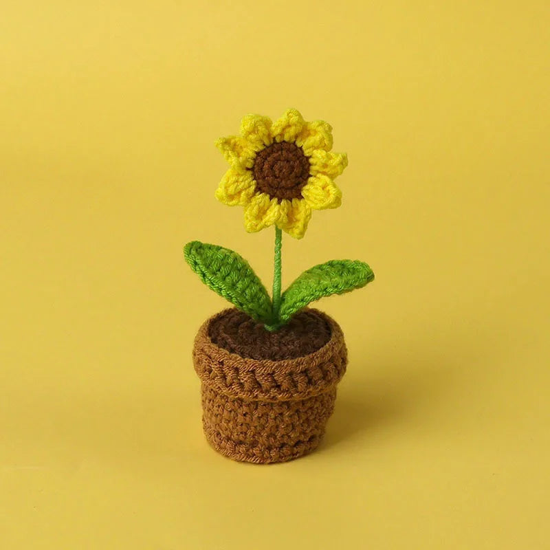 You Did It Crochet Potted Flower