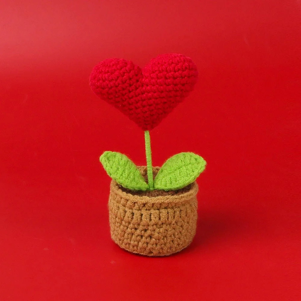 You Did It Crochet Potted Flower