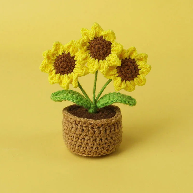 You Did It Crochet Potted Flower