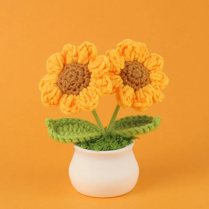 You Did It Crochet Potted Flower